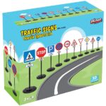 Set de joc "Indicatoare rutiere" pe stand - imagine 3