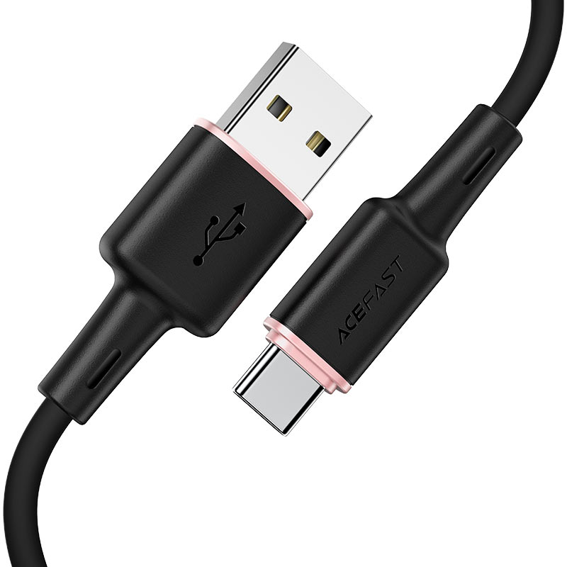 1-32 Cablu AceFast C2-04 USB-A la USB-C din aliaj de zinc din silicon pentru încărcare și transfer de date - imagine 1