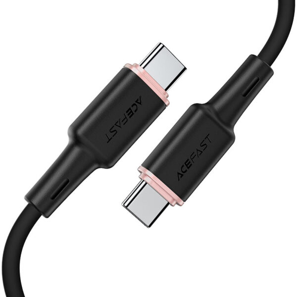 Cablu AceFast C2-03 USB-C la USB-C din aliaj de zinc din silicon pentru încărcare și transfer de date
