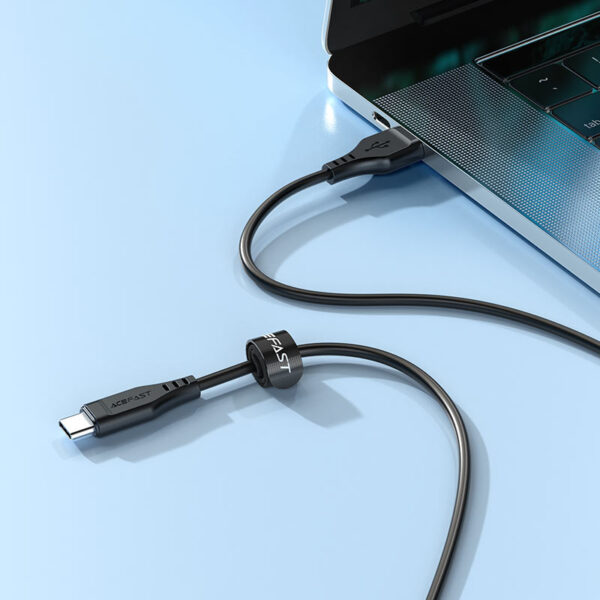 Cablu AceFast C3-03 USB-C la USB-C TPE pentru încărcare și transfer de date