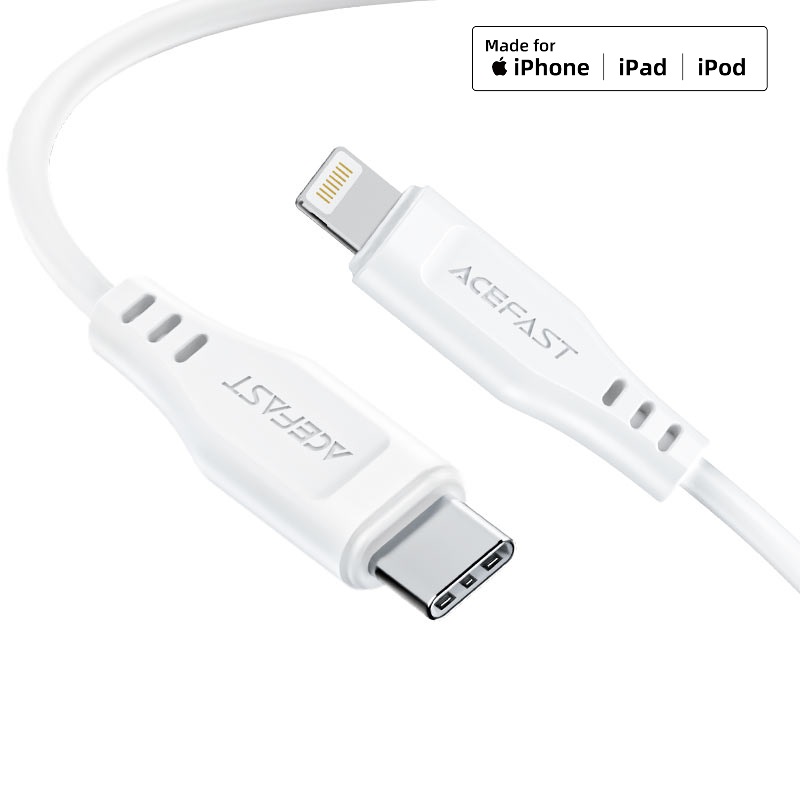 1-39 Cablu AceFast C3-01 USB-C la Lightning TPE pentru încărcare și transfer de date - imagine 1