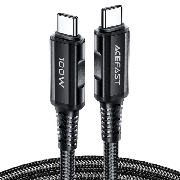Cablu AceFast C4-03 USB-C la USB-C 100W din aliaj de aluminiu pentru încărcare și transfer de date