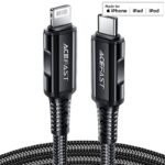 Cablu AceFast C4-01 USB-C la Lightning din aliaj de aluminiu pentru încărcare și transfer de date