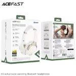 Căști Bluetooth AceFast H2 active noise canceling, milky Alb - imagine 6