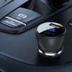 Încărcător auto AceFast B6 din metal 63W (USB-A + USB-C) cu afișaj digital Transparent - imagine 2