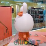 Lampă de veghe LED Iepuraș cu coroană, 25 cm (Portocaliu) - imagine 5