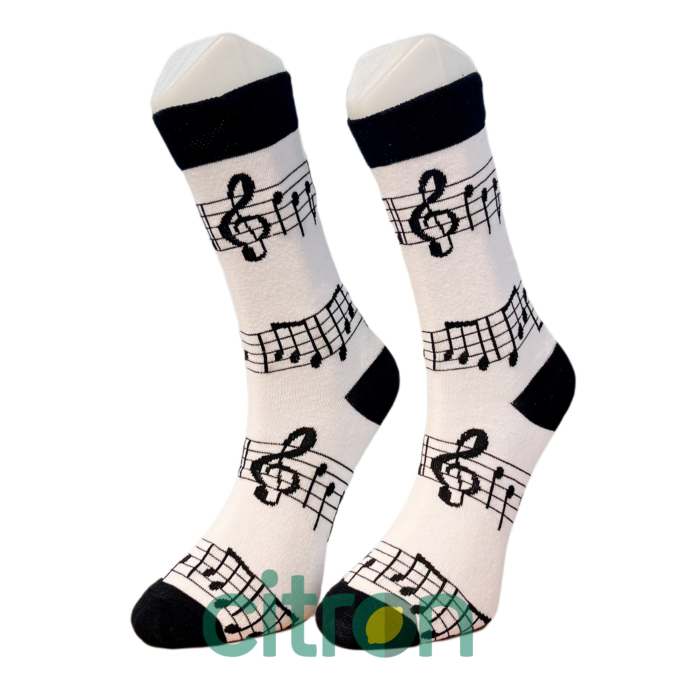 20231004-21 Ciorapi cu model Note muzicale - imagine 1