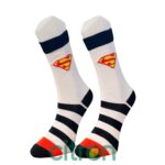 Ciorapi cu model Superman (Alb)