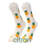Ciorapi cu model Ananas (Alb)