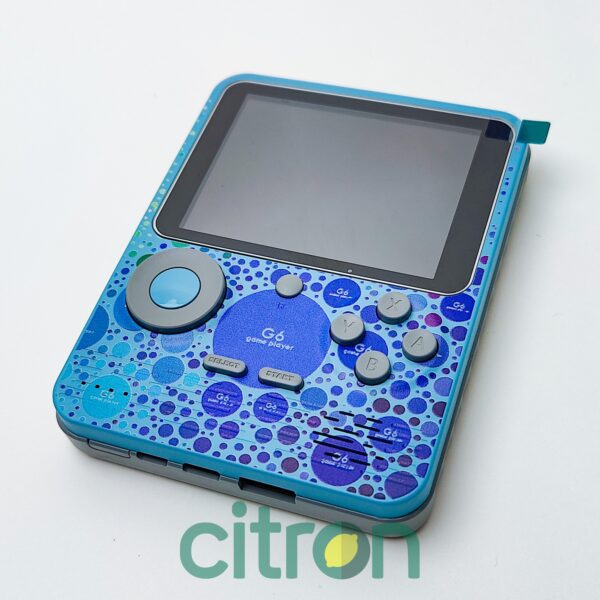 G6 consolă portabilă de jocuri, 3,5 inchi, 6000 mAh (Bleu)