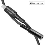 Cablu AceFast C1-05 Lightning la 3,5 mm din aliaj de aluminiu căști adaptor - imagine 3