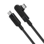 Cablu AceFast C5-03 USB-C la USB-C 100W cu conector la 90° din aliaj de aluminiu pentru încărcare și transfer de date - imagine 3