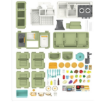 Set de joacă pentru copii „Micul chef” – bucătărie interactivă cu accesorii pentru gătit, 64 elem. - imagine 3