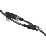 Cablu AceFast C5-03 USB-C la USB-C 100W cu conector la 90° din aliaj de aluminiu pentru încărcare și transfer de date - imagine 4