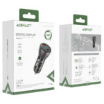 Încărcător auto AceFast B6 din metal 63W (USB-A + USB-C) cu afișaj digital Transparent - imagine 5