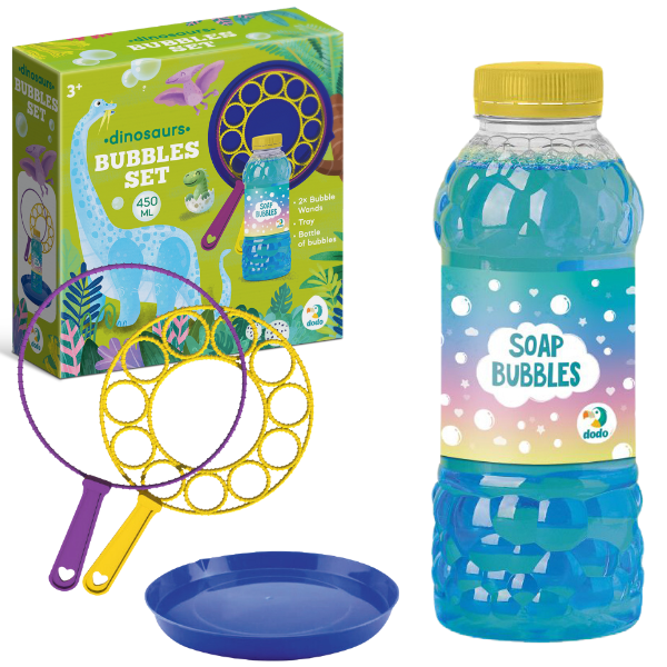 500119-1-2 Set pentru baloane de săpun "Dinozauri", 450 ml - imagine 1