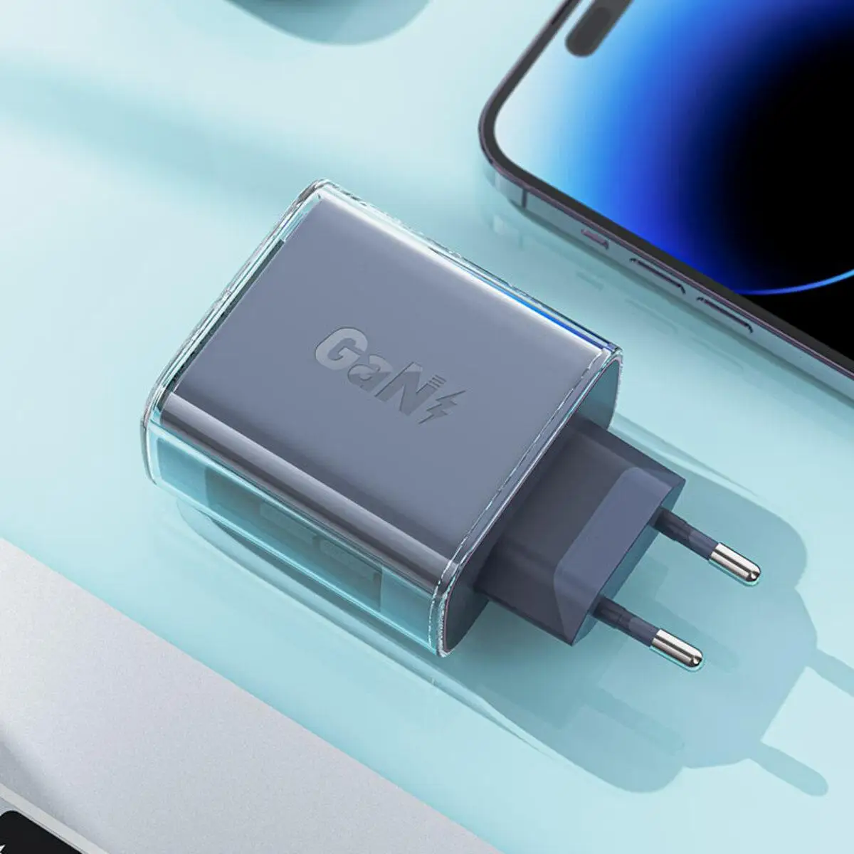 5276292749_w640_h640_setevoe-zaryadnoe-ustrojstvo Încărcător AceFast A45 Sparkling PD65W GaN (2× USB-C + USB-A), Gri mica (EU) - imagine 1