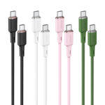 Cablu AceFast C2-03 USB-C la USB-C din aliaj de zinc din silicon pentru încărcare și transfer de date - imagine 6