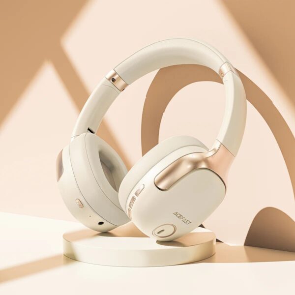 Căști Bluetooth AceFast H2 active noise canceling, milky Alb