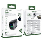 Încărcător AceFast A116 PD35W GaN (USB-A + USB-C) cu afișaj digital (EU) - imagine 2