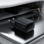 Încărcător AceFast A82 PD20W GaN USB-C cu un port, Negru (EU)