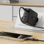 Încărcător AceFast A94 PD100W GaN (3× USB-C + USB-A), Negru (EU) - imagine 2