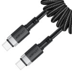 Cablu AceFast C14-03 USB-C la USB-C spinel pentru încărcare și transfer de date - imagine 3