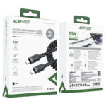 Cablu AceFast C14-03 USB-C la USB-C spinel pentru încărcare și transfer de date - imagine 7
