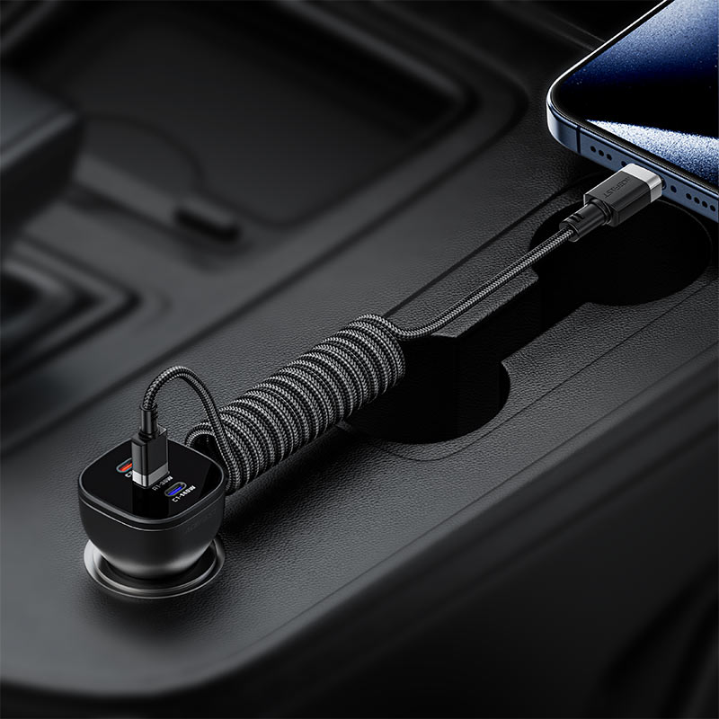 acefast-c14-04-usba-to-usbc-spring-charging-data-cable-charge Cablu AceFast C14-04 USB-A la USB-C spinel pentru încărcare și transfer de date - imagine 1
