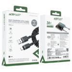 Cablu AceFast C14-04 USB-A la USB-C spinel pentru încărcare și transfer de date - imagine 6