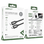 Cablu AceFast C20-03 USB-C la USB-C din aliaj de aluminiu pentru încărcare și transfer de date - imagine 2