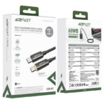 Cablu AceFast C23-03 USB-C la USB-C inteligent cu oprire automată pentru încărcare și transfer de date - imagine 2