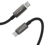 Cablu AceFast C23-03 USB-C la USB-C inteligent cu oprire automată pentru încărcare și transfer de date