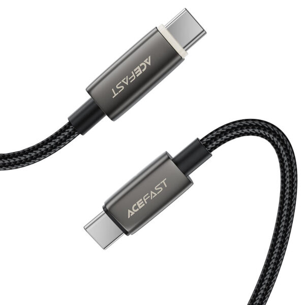 Cablu AceFast C23-03 USB-C la USB-C inteligent cu oprire automată pentru încărcare și transfer de date