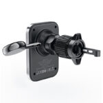 Suport auto AceFast D18 2-în-1 magnetic cu încărcare wireless, Negru - imagine 4