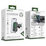Suport auto AceFast D18 2-în-1 magnetic cu încărcare wireless, Negru - imagine 5