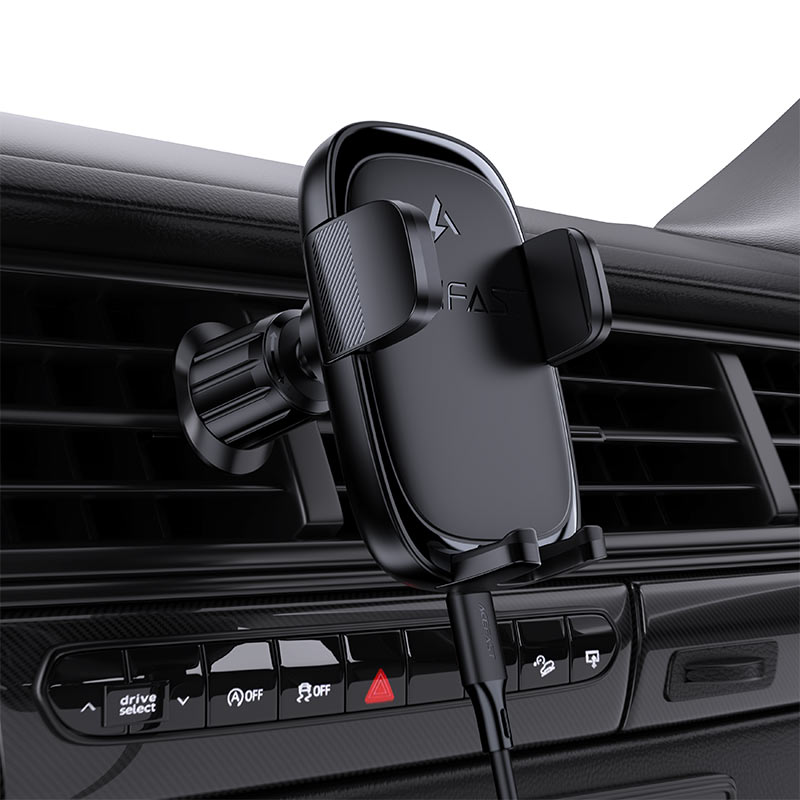 acefast-d48-wireless-charging-car-holder-overview Suport auto AceFast D48 cu fixare prin apăsare cu încărcare wireless pentru grila de ventilație - imagine 1