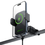 Suport auto AceFast D52 cu încărcare wireless cu clemă electrică pentru grila de ventilație - imagine 3