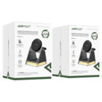 Suport AceFast E17 de birou 3-în-1 cu încărcare wireless Negru - imagine 6