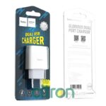 HOCO C73A Glorious încărcător cu 2 porturi Lightning (EU, Alb) — изображение 3