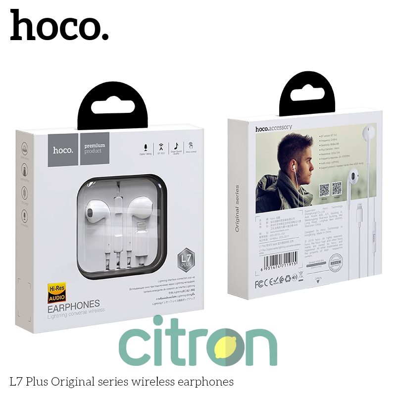 citron-l7-plus-original-series-lightning-converse-wireless-earphones-white L7 Plus Original Series căști fără fir Lightning (Alb) - imagine 1