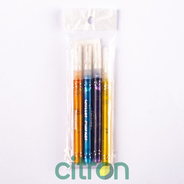 Set 4 markere cu sclipici