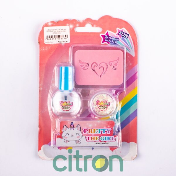 Set de frumusețe pentru fete Princess Toy, sclipici + lac (SF591634)