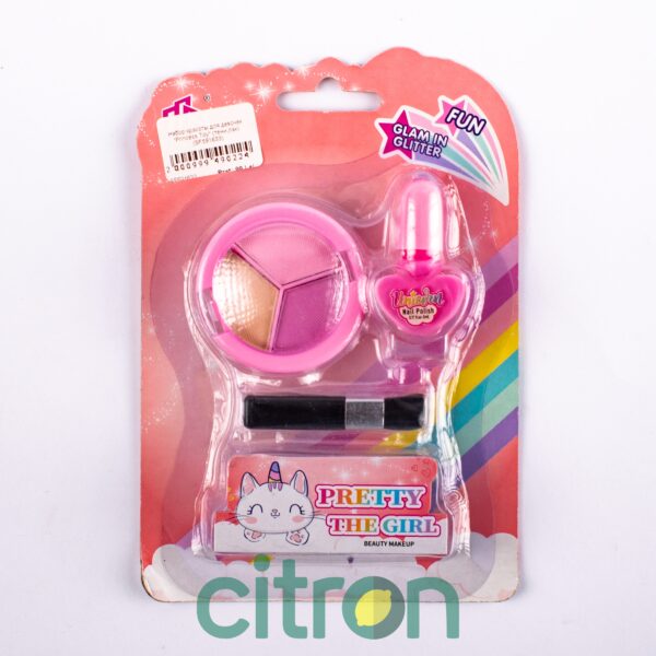 Set de frumusețe pentru fete Princess Toy, farduri + lac (SF591633)