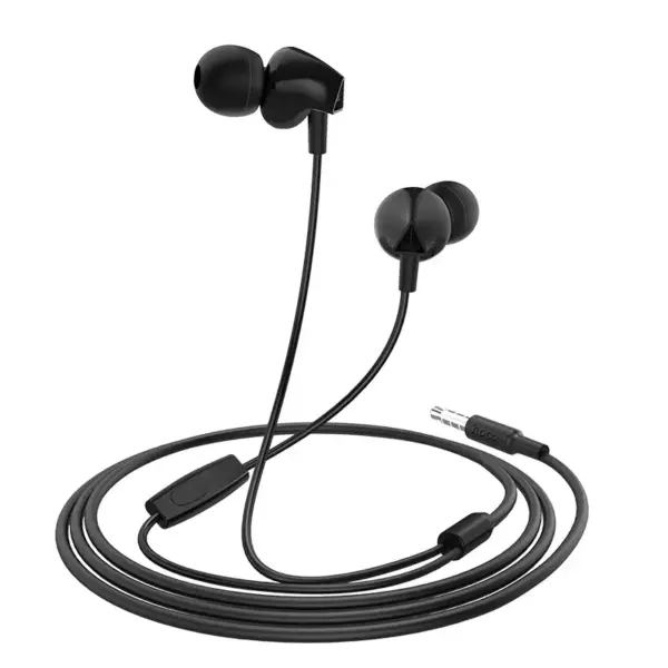 HOCO M60 Perfect Sound căști cu fir universale cu microfon (Negru)