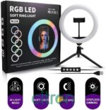 MJ-26 lampă LED RGB pentru iluminare, 26 cm (Negru) - imagine 3