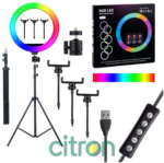MJ-36 lampă LED RGB pentru iluminare, 36 cm (Negru) - imagine 2