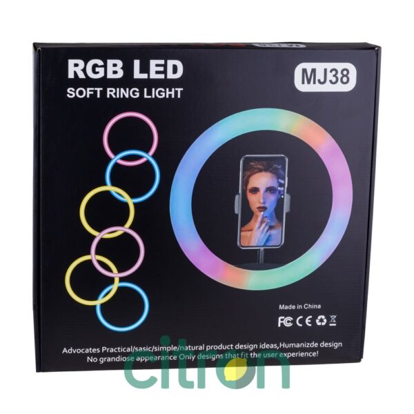 MJ-38 lampă LED RGB pentru iluminare, 38 cm (Negru)