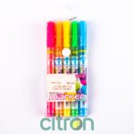 Set 5 markere subțiri, 5 culori, ambalaj PVC (16×24)