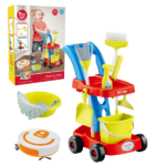 Set de curățenie cu cărucior și mătură